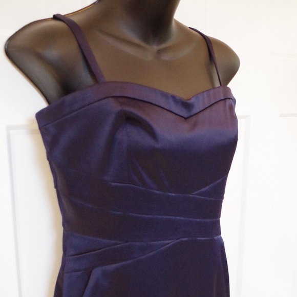 RW & Co. Midnight Blue Satin Strapless Sheath Dress- Sz. 6 - Picture 3 of 4